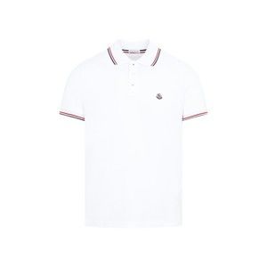 Moncler White Cotton Ss Polo T-Shirt - NWT